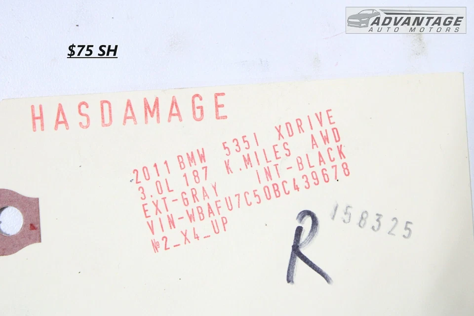 2011-2016 BMW 535I F10 xDRIVE RIGHT UNDER BODY SPLASH SHIELD GUARD COVER OEM - Image 4 of 4