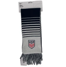 Nike USA Local Verbiage Scarf USMS Knit Fringe Blue White Unisex One Size