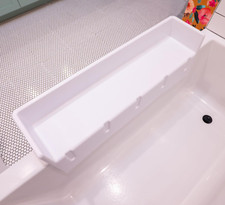   Bath Splash Guard/Shelf w/ Suction Cup Attachment No Water Spill  White 