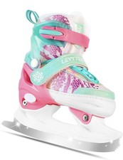 Adjustable Snowflake Ice Skates Kids Girls Comfort Lining Skating Medium 13c-3Y