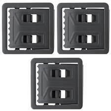 Black Open Face Web Belt Metal Buckle 3 Pack