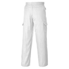 Genuine Portwest C701 Combat Cargo Trousers Multi Pocket White
