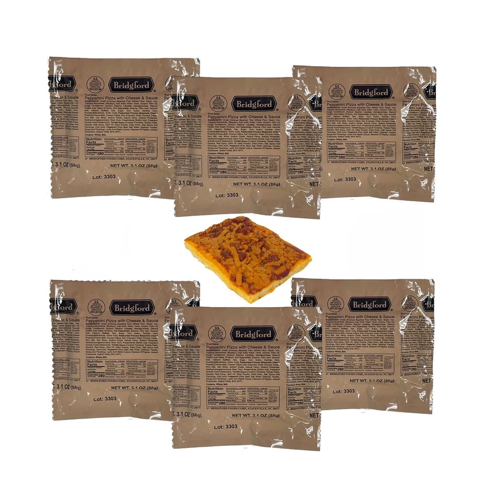 Bridgford Food Pepperoni Pizza Slice - MRE 6 Pack