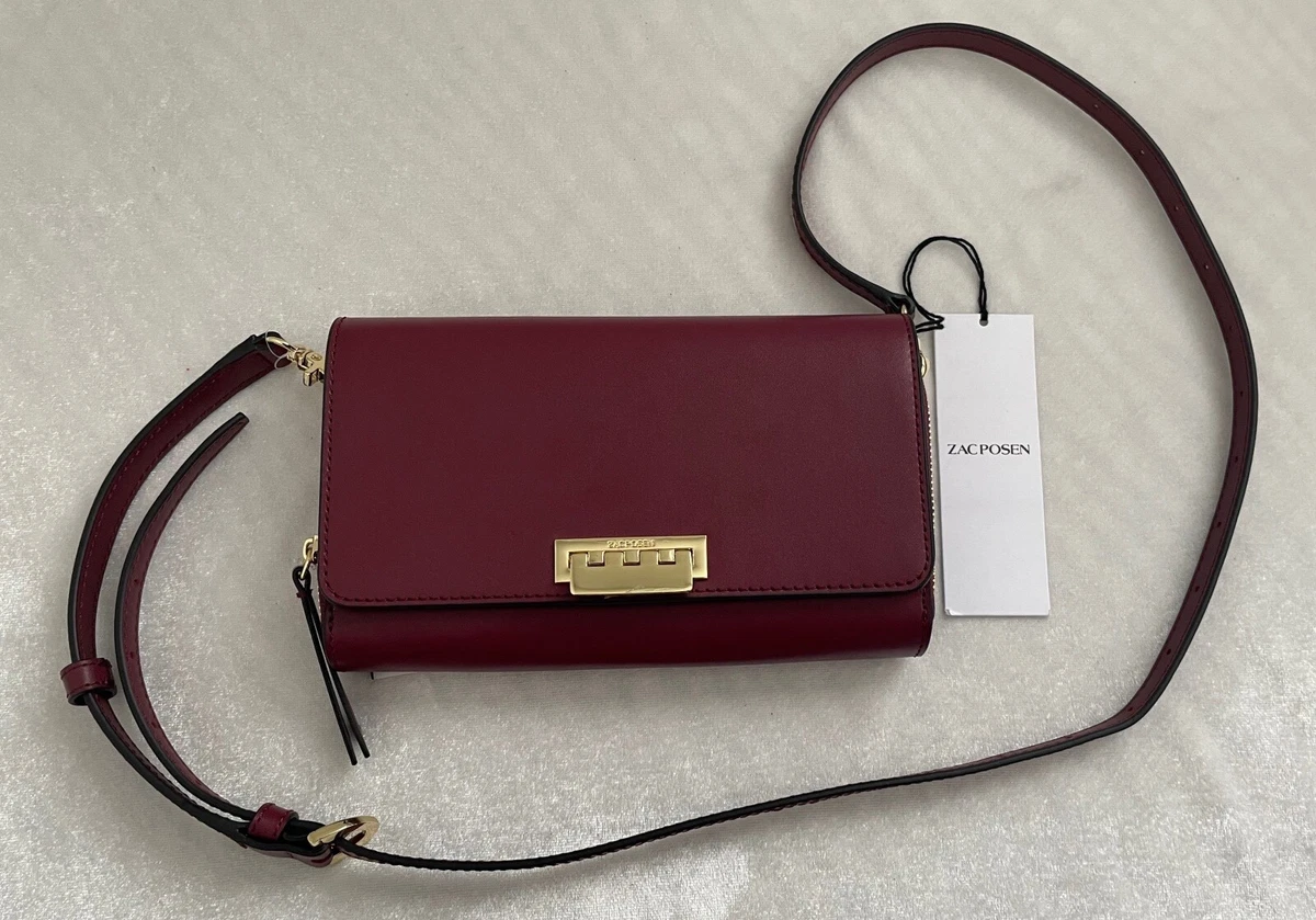 NWT Zac Posen Earthette Convertible Wallet Leather Crossbody