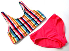 GIRLS GAP 2 PC. MULTI-COLOR SWIMSUIT SIZE S/M