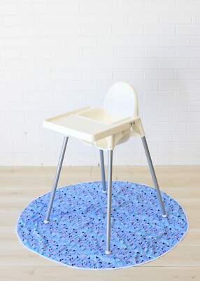 MR THEO 120cm messy splat mat - feeding high chair - waterproof machine washable