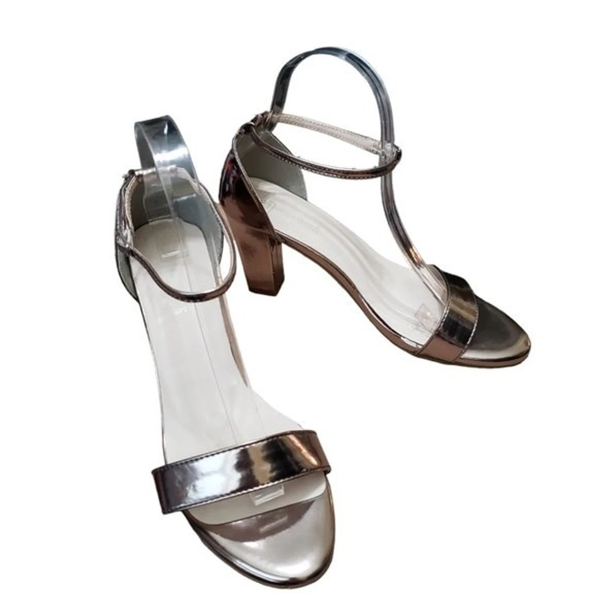 Benjamin Walk Shoes Size 8.5 M Silver Comfort Heels Bridal Prom