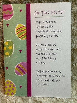 Easter Card Recycled Paper Greetings RPG Reflect on important things and people