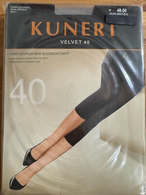 Doppelpack KUNERT Capri Leggings VELVET 40 semi-blickdicht matt TAUPE-GREY/3510