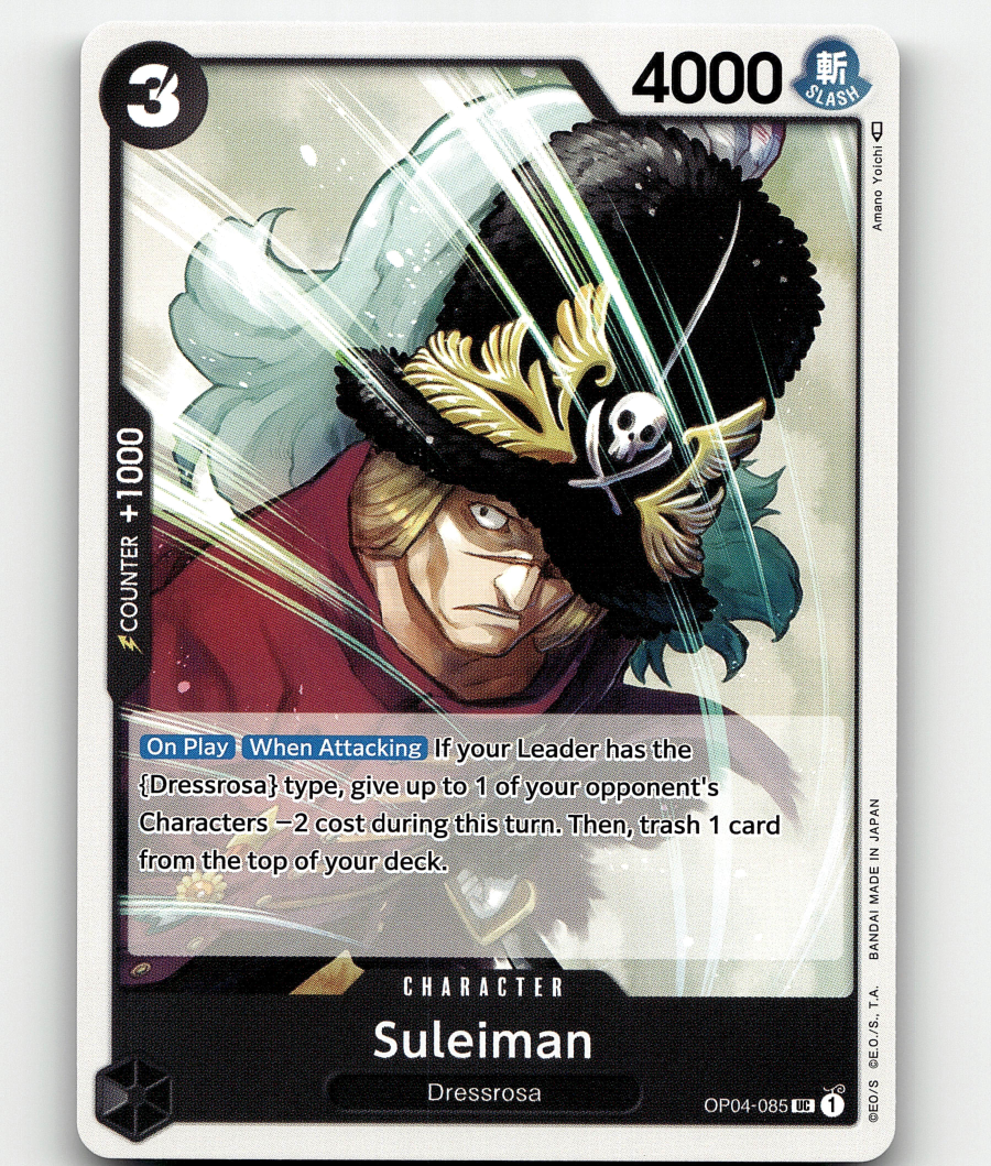 one piece kingdoms of intrigue most expensive cards - - Diamante (Rare) One Piece Card Game Suleiman