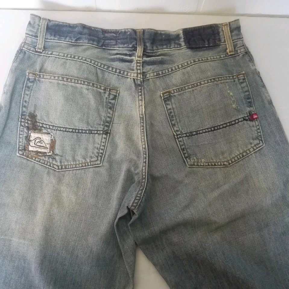 Quicksilver Jeans Mens 32W x 31L Denim Classic Faded Vintage Y2K - Image 4 of 4