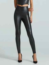 118 COMMANDO faux leather leggings - black - sz M medium