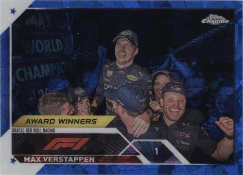 2023 TOPPS CHROME SAPPHIRE EDITION F1 AQUA #165 MAX VERSTAPPEN /99