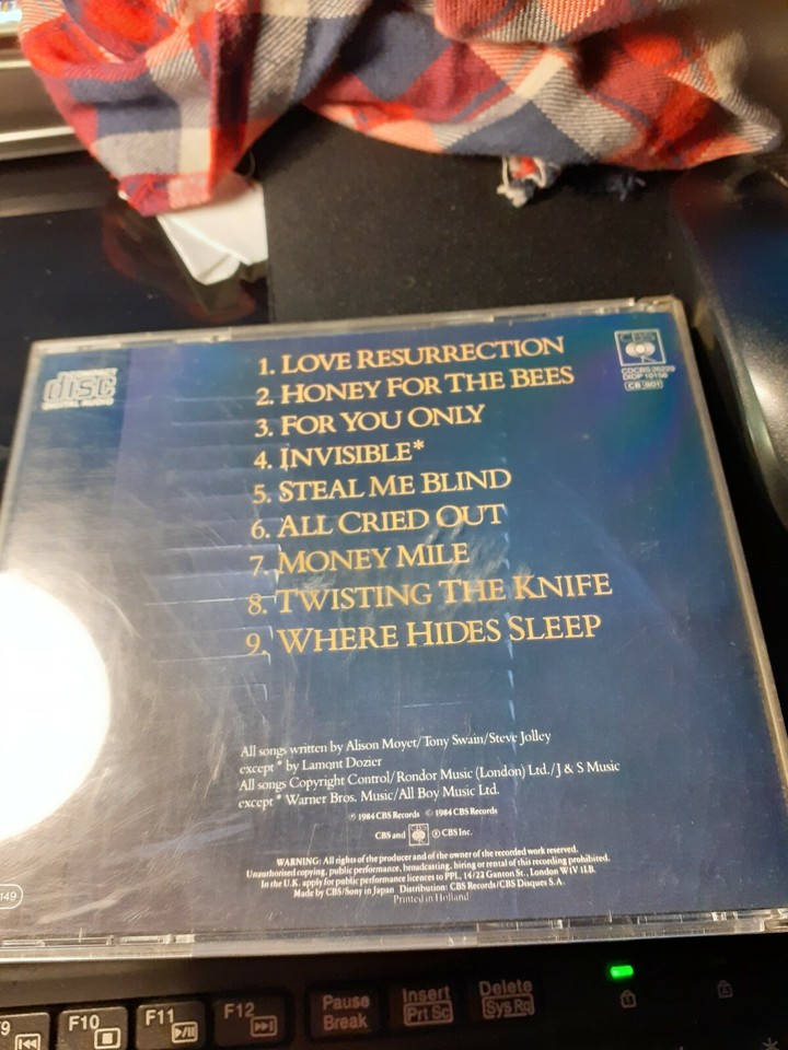 ALISON MOYET ALF VG+T 1984 CBS CD NO BARCODE MADE IN AUSTRIA EARLY