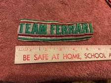 Team Ferrari Iron On Patch Green Letters
