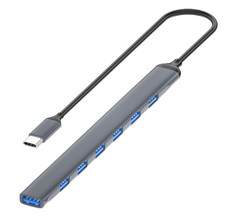Multiport HUB Type-C Docking Station Adapter 6Port USB2.0 1Port USB3.0 Splitter
