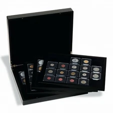 Lighthouse VOLTERRA QUATRO Coin Display Box For 80 2x2 Snaplock Holders 3 Trays