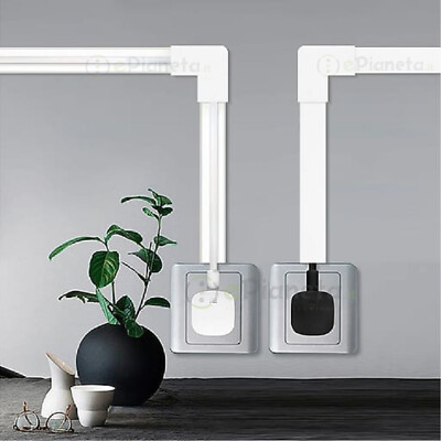 Canalina Cavi MUDEELA Bianca - 6 Pezzi Da 40 Cm, 60x20 Mm, Passacavi Muro, Con Viti - Foto 14