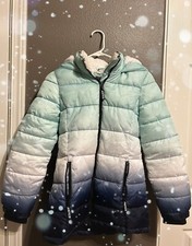 Justice Girls Puffer Jacket Hood/Ombr  Winter Coat Size 12