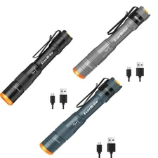 Mini Pen Light, Rechargeable Pocket Pen Flashlight with USB C Cable 4 Light Mode