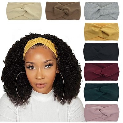 DRESHOW 8 Pack Girls 8 Count (Pack of 1), 8 Ribbing Cross Headbands