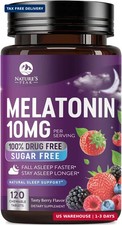 Melatonin Sleep Support Supplements - Fast Dissolve Melatonin 10mg Per Serving f