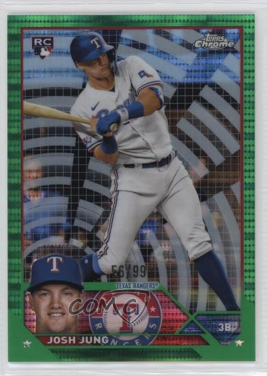 2023 Topps Chrome Green Sonar Refractor 56/99 Josh Jung #93 06st