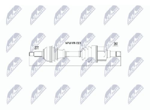 Original NTY Drive Shaft NPW-FR-013 For Ford