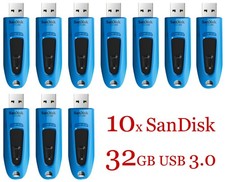 SanDisk 32GB LOT 10x ULTRA USB 3.0 flash drive SDCZ48-032G 32 GB read 100 MB/s B