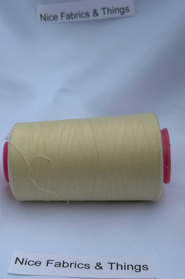 50 Spools - Light Yellow A025 Multi Purpose Sewing Thread - Image 2 of 3