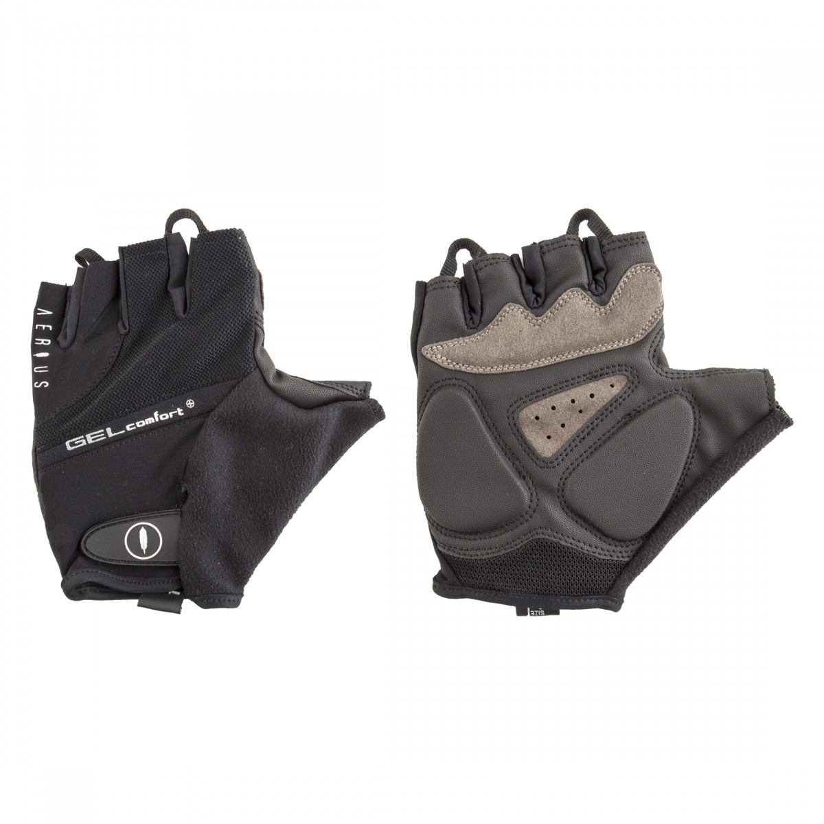 Aerius Gel Glove Unisex Fingerless Gloves MD Black Gel Padding AirVent Hook 4890₽