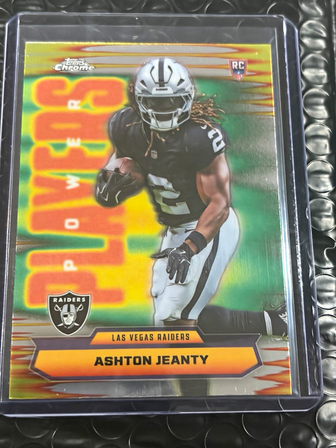 Topps 2025 Topps Chrome Ashton Jeanty RC Power Players PP-14 Refractor Raiders