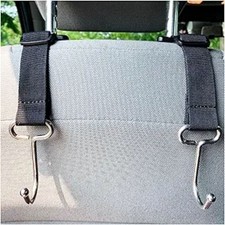 2PCS Car Headrest Hooks for Purse and Bags, Adjustable Purse Holder Back Seat St