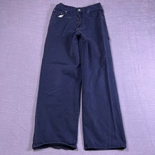 Faded Glory Carpenter Wide Leg High Rise Pants Boys 16 Black Cotton