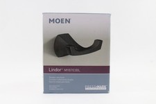 Moen MY8703BL Lindor Double Robe Hook, Black, Zinc