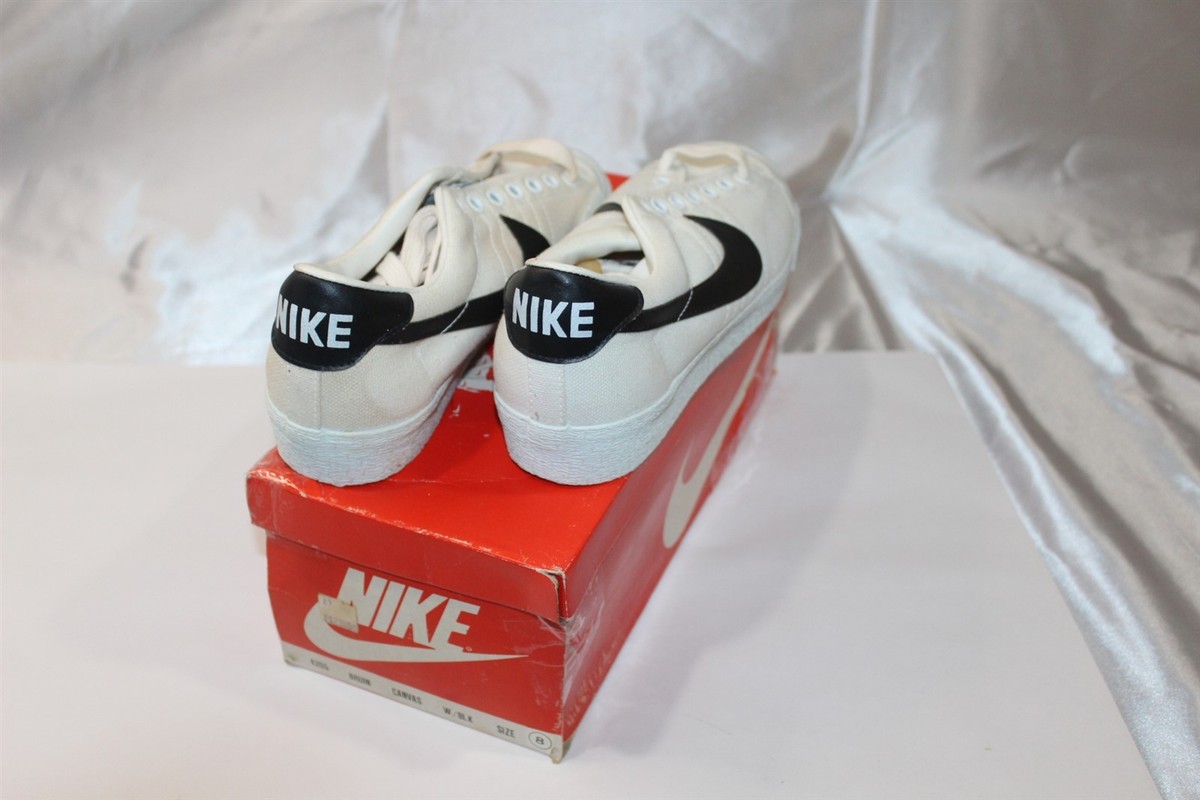 Shoes Bruin Canvas White / Black Size 8 w/ Original Box Vintage