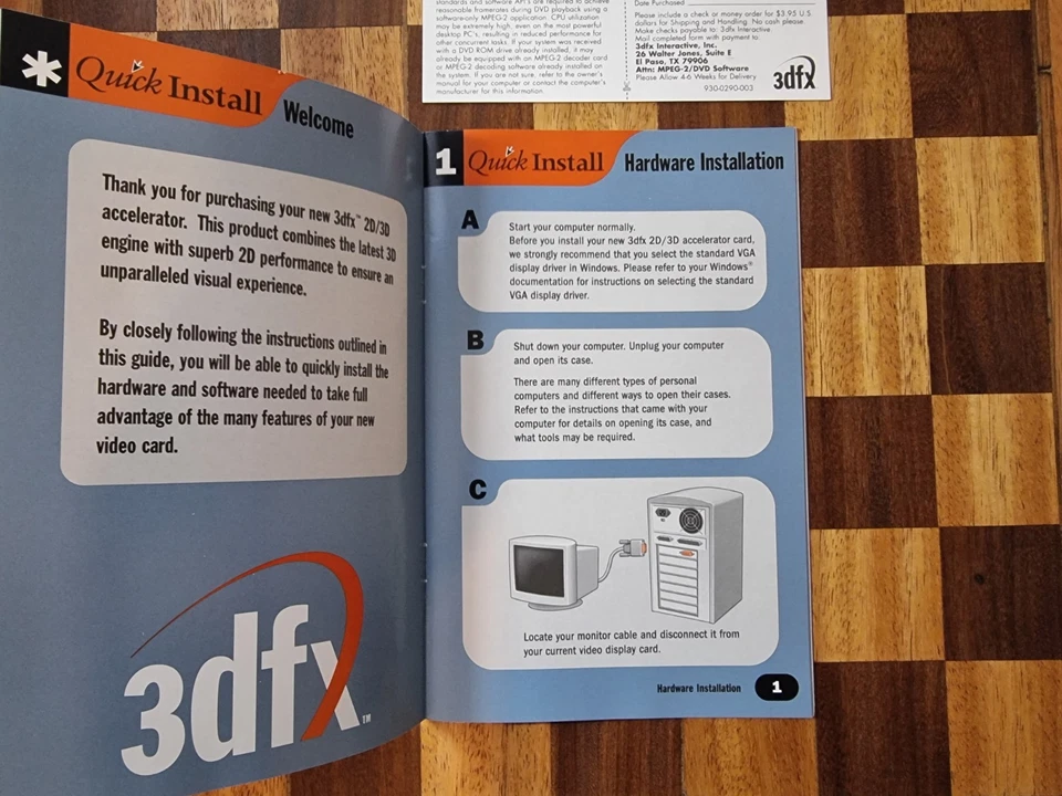 3DFX Voodoo 4 4500 PCI Graphics Card, Glide API - Brand New, NOS - Image 2 of 4