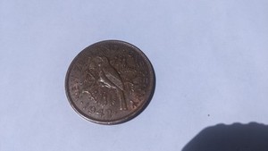 New Zealand 1942 Penny Coin. XF - AU. (High Value Large coin)