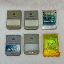 Playstation PS1 Memory Card Set Of 6 Limited Edition Rare Vintage Collector Pie