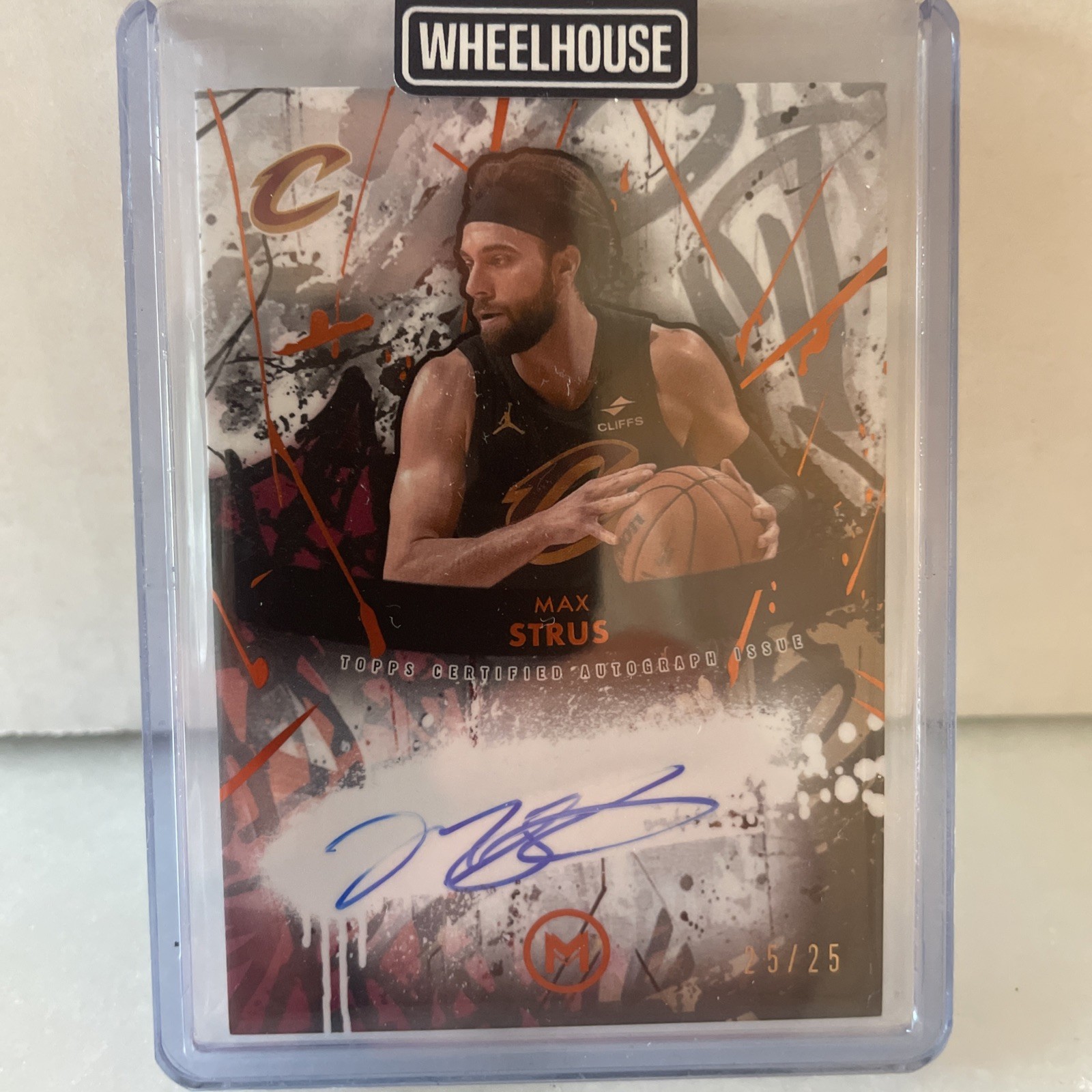 Topps 2026 Motif Max Strus Spray Paint Auto SPS-MS 25/25 last on print bookend