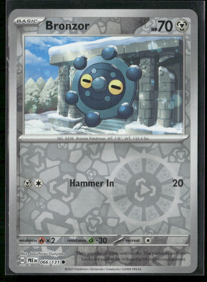Bronzor SV: Prismatic Evolutions 066/131 Reverse Holo NM