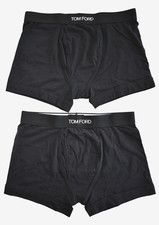 New TOM FORD Black MODAL/COTTON BOXER BRIEF 2-PACK Size S/Small