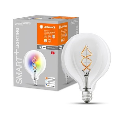 LED Smart+ Spiral Filament G125 Globe 4,5W =30W E27 klar RGBW 2700K Dimmbar WiFi