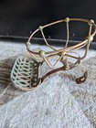 Vintage Brass  Soap Dish With Sponge Holder  Claw Foot Tub Rim Mount — photo 4