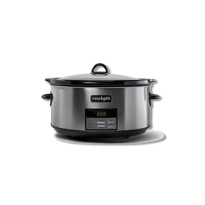 Crock-Pot 8 qt Black/Silver Stainless Steel Programmable Slow Cooker 2133119