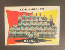1960 Topps #18 Los Angeles Dodgers Team Checklist 1-88 VG Unmarked  Dodgers Vntg