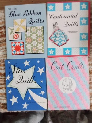 4 Quilt Pattern Books-Blue Ribbon, Crib, Star,Centennial-42 patterns total