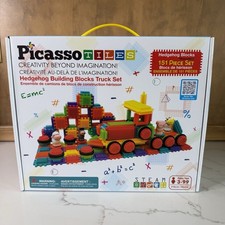 Picasso Tiles Hedgehog Blocks Truck Set Bristle Lock Farm Animals 151 piece NEW
