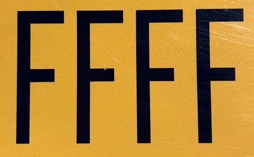 LICENSE PLATE PLATE New York Empire State Quad FFFF Ffff26 