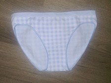 NeW Vs pink Seamless Bikini Panty Size XS Blue Plaid Logo